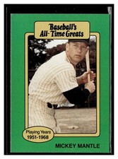 1987 Hygrade All-Time Greats #NNO Mickey Mantle Batting stance logos not visible