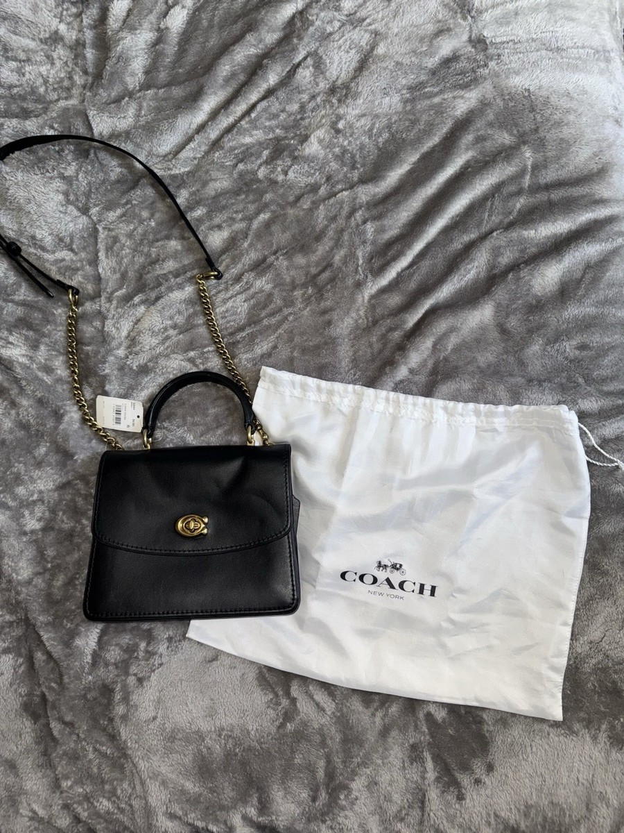 COACH Parker Top Handleバッグ ブラックショルダーバッグ Coach Parker Leather Top Women Handle Bag - Black for sale online