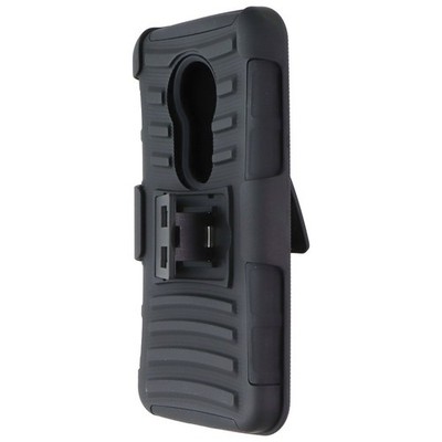 Asmyna Schutzhülle & Holster Combo Für Motorola Moto G6 Play - Schwarz