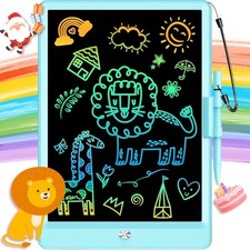 10 Inch LCD Writing Tablet Toy for 3 4 5 6 7 8 Year Olds - Erasable Blue