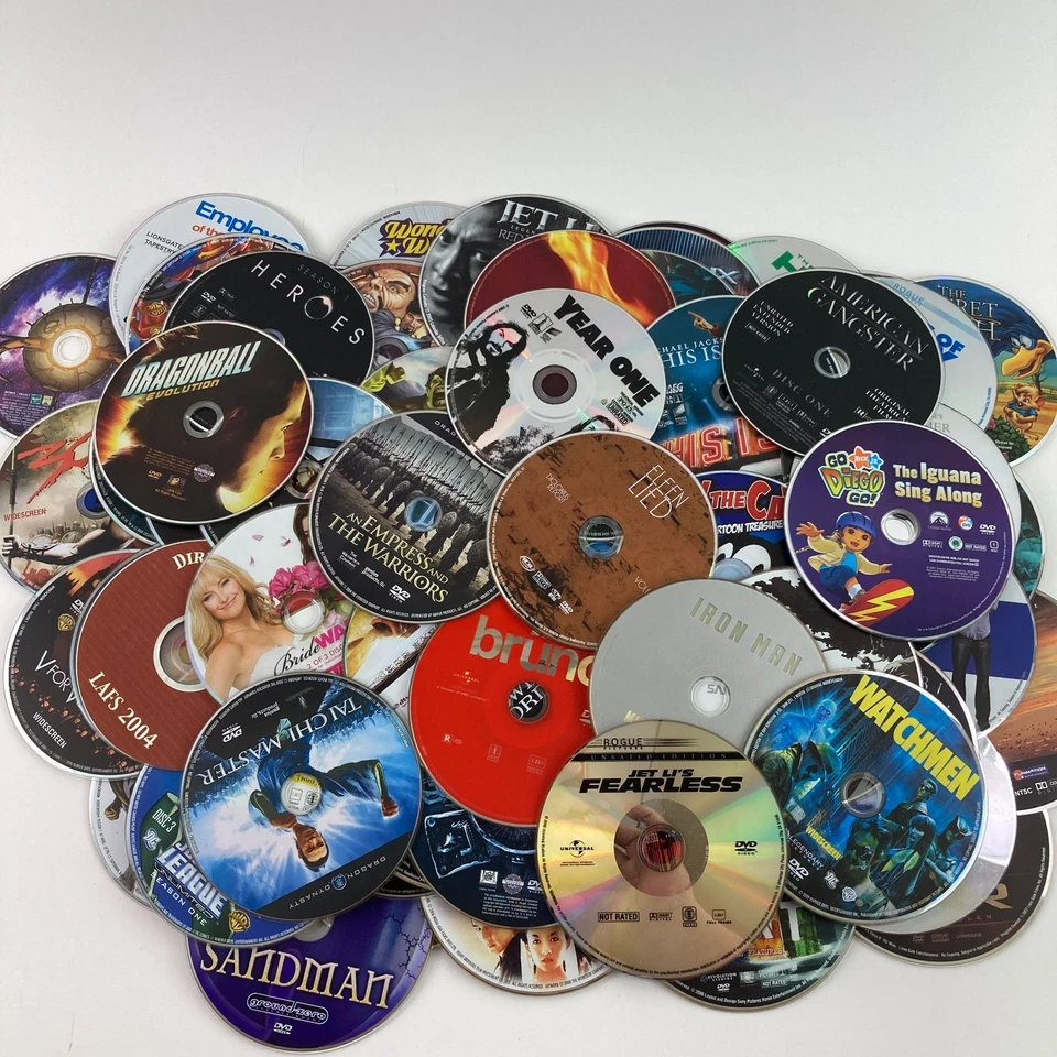 Lot of 100 Plus Discs Only Movie DVD Mixed Genres  Marvel DC Kung Fu Super Man - Image 2 of 4