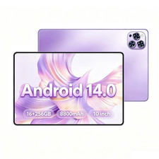 10.1" Android 14 Tablet 16GB RAM 256GB ROM Octa-Core 8800mAh WiFi for Work Use