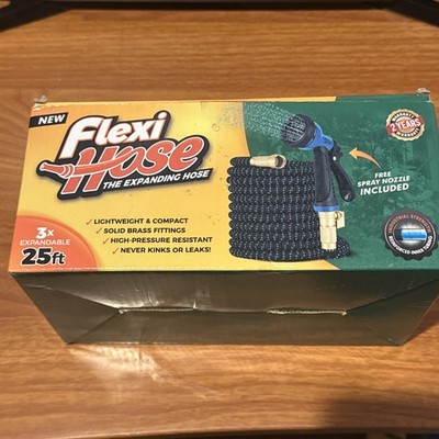 Flexi Hose Expandable Garden Hose with 8 Function Nozzle, 25FT