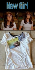 NEW GIRL: Jessica Day/Zooey Deschanel screen worn top Studio COA