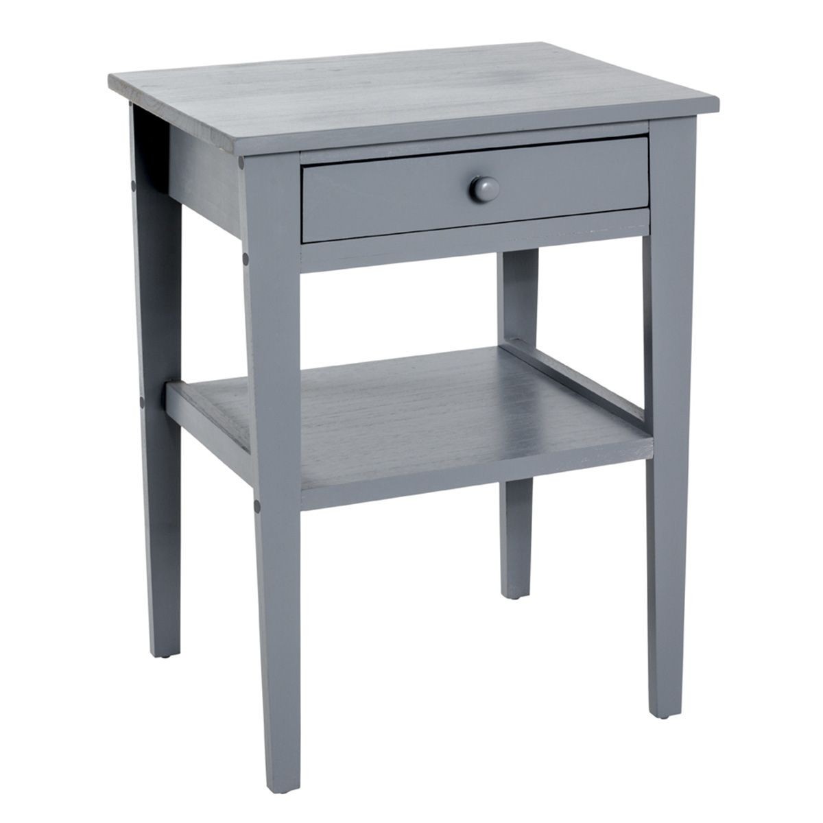 Table de chevet gris anthracite en bois de 60cm avec 1 tiroir de rangement pour chambre