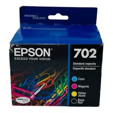 Epson 702 Black Cyan Magenta Yellow Ink Cartridge Combo 4 Pack 2025 Sealed Box