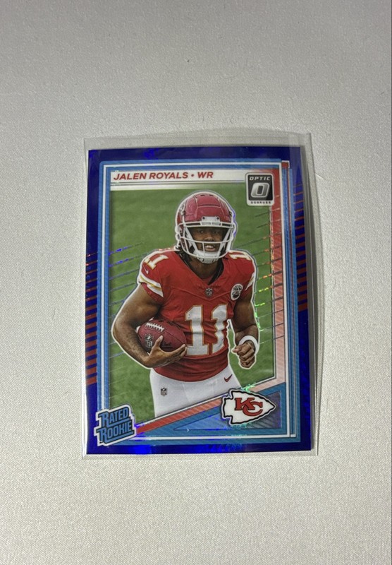 2025 Panini Donruss Optic - Rated Rookie Jalen Royals #251 Blue Hyper Prizm (RC)