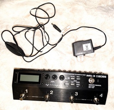 Boss MS-3 Multi Effects Switcher Loops Built-in Effects Pedal Switcher + Adapter