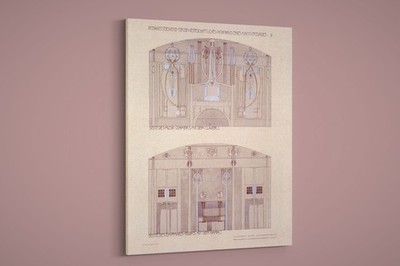 Charles Rennie Mackintosh - Haus Portfolio, the Music Room - Paper or Canvas