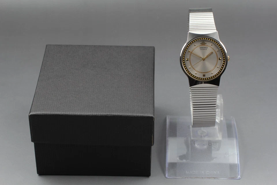 N MINT Seiko Galaxy 5Y91-6100 Steel Two-Tone Round Quartz Universal Watch JAPAN - Image 2 of 4