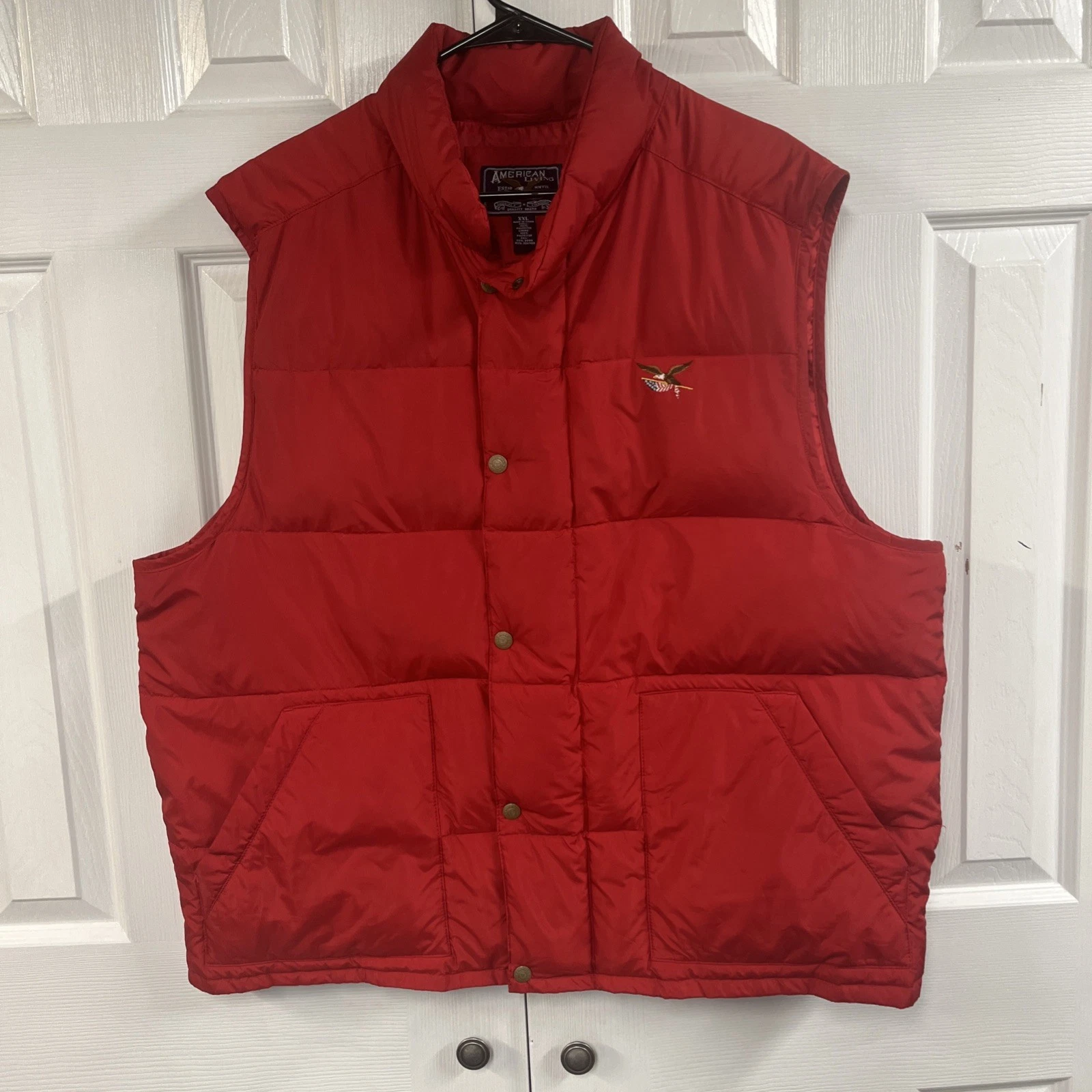 American Living men’s size XXL red , down puffer vest, with pockets
