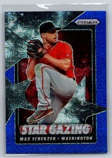 2020 Panini Prizm #SG-2 Max Scherzer Star Gazing Blue Mojo Prizm #/175