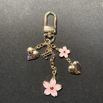 LOUIS VUITTON x Murakami Cherry Blossom Gold Plated Metal Keychain
