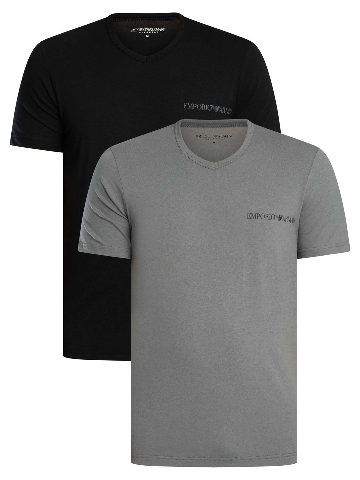 Emporio Armani Mens 2 Pack Lounge V-Neck T-Shirt Multicoloured 9190₽