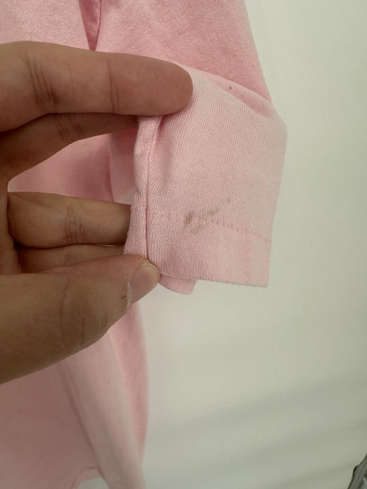 复古 90 年代纪念品衬衫粉色猫图案 T 恤 Beach Bum 尺寸 L — 第 4/4 张图片