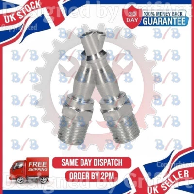 BB ZWEI 1/4 ZOLL MÄNNLICHE KUPPLUNGEN LUFTSCHLAUCH LEITUNG KOMPRESSOR BAJONETTVERSCHRAUBUNG VERBINDER ENDE