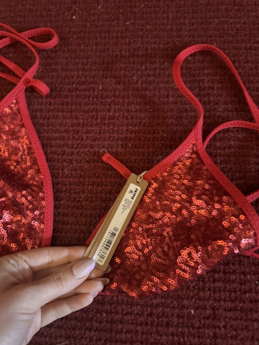 NWT Skims Sequin Red Bikini Top M | eBay NWT Skims Sequin Red Bikini Top M | eBay