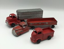 Vtg 5pc Lot TootsieToy/ Barclay Trucks w/ Trailers /b