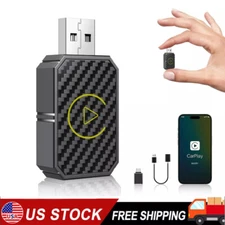 Mini Wireless CarPlay Adapter for Apple, Plug & Play Low Latency Converts Wired