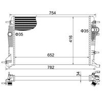Hart KüHler WasserküHler MotorküHler FüR Renault Grand ScéNic III JZ0/1 JZ0/1