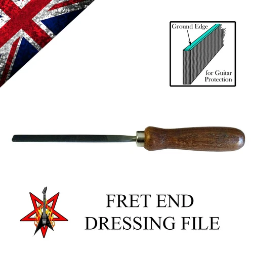 Fret End Dressing File - Guitar Bass Luthier - Custom Ground File with Handle