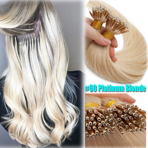 Ombre Nano Ring Tip 100% Remy Human Hair Extensions Thick Micro Loop Beads 150G+ - Picture 19 of 30