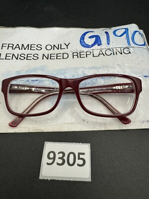Ray Ban RB 5268 5738 Rectangle Burgundy Clear Eyeglasses Frame Only 52-17-135