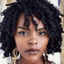 Short Black Dreaklock Wigs Curly Braided Bob Wigs with Bangs for Black Women