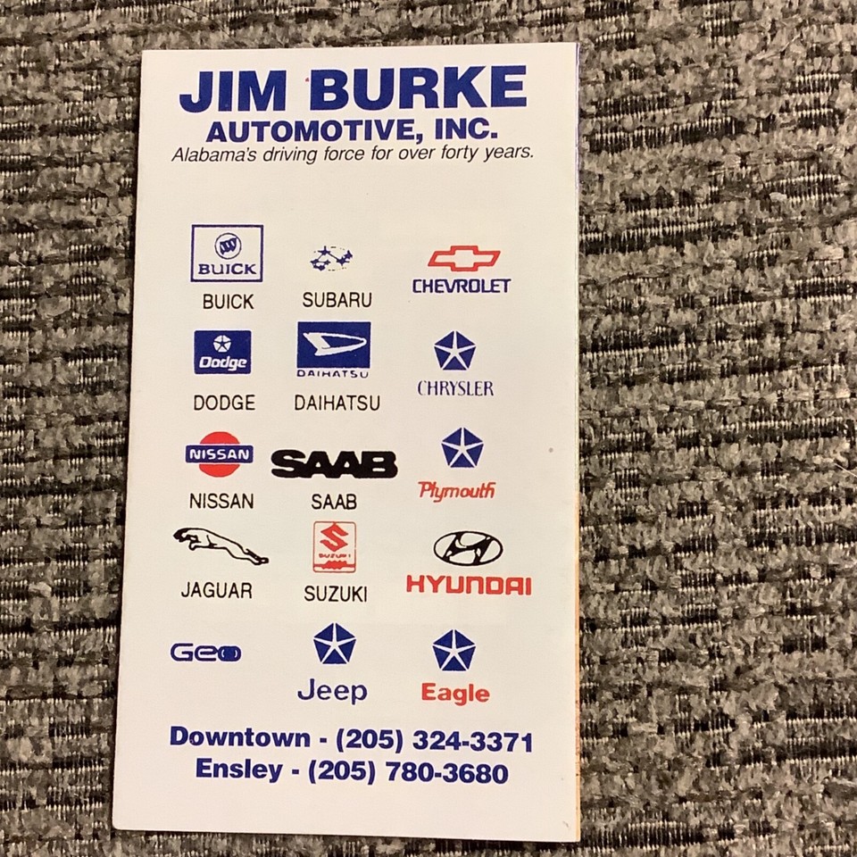1996 BIRMINGHAM BARONS’ Pocket Schedule JIM BURKE Automotive, INC eBay