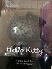 Black Cheetah Print HELLO KITTY Brush Set holder SEPHORA Japan Exclusive Retire