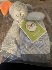 Circo Puppy Dog Gray Security Blanket Orange Ear Satin Lovey NIP NEW