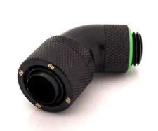 Bitspower G1/4 Matte Black Dual Rotary 60-Degree Compression Fitting 7/16" 5/8"