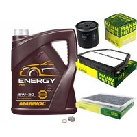 MANN-FILTER Inspektionspaket 5L Mannol Energy 5W-30 FüR Chevrolet Captiva 2.4