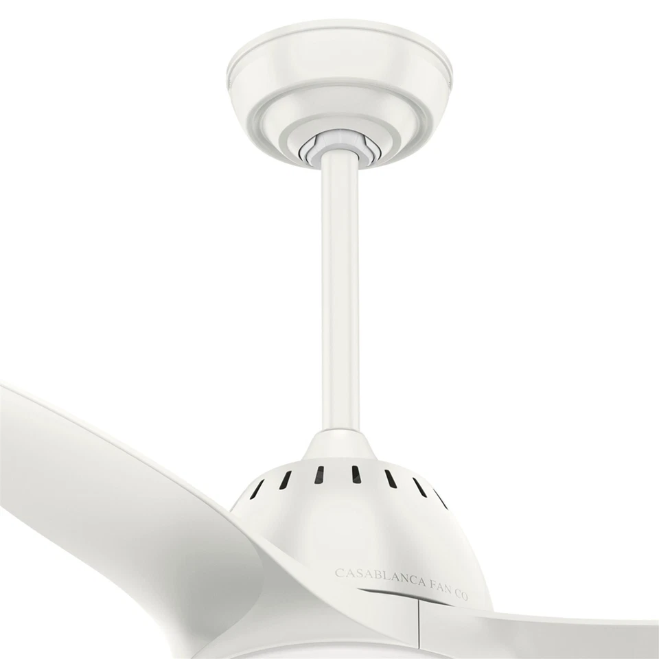 Ventilador Casablanca 44 pulgadas Ventilador de techo contemporáneo blanco fresco con luz y control remoto Foto 4 de 4