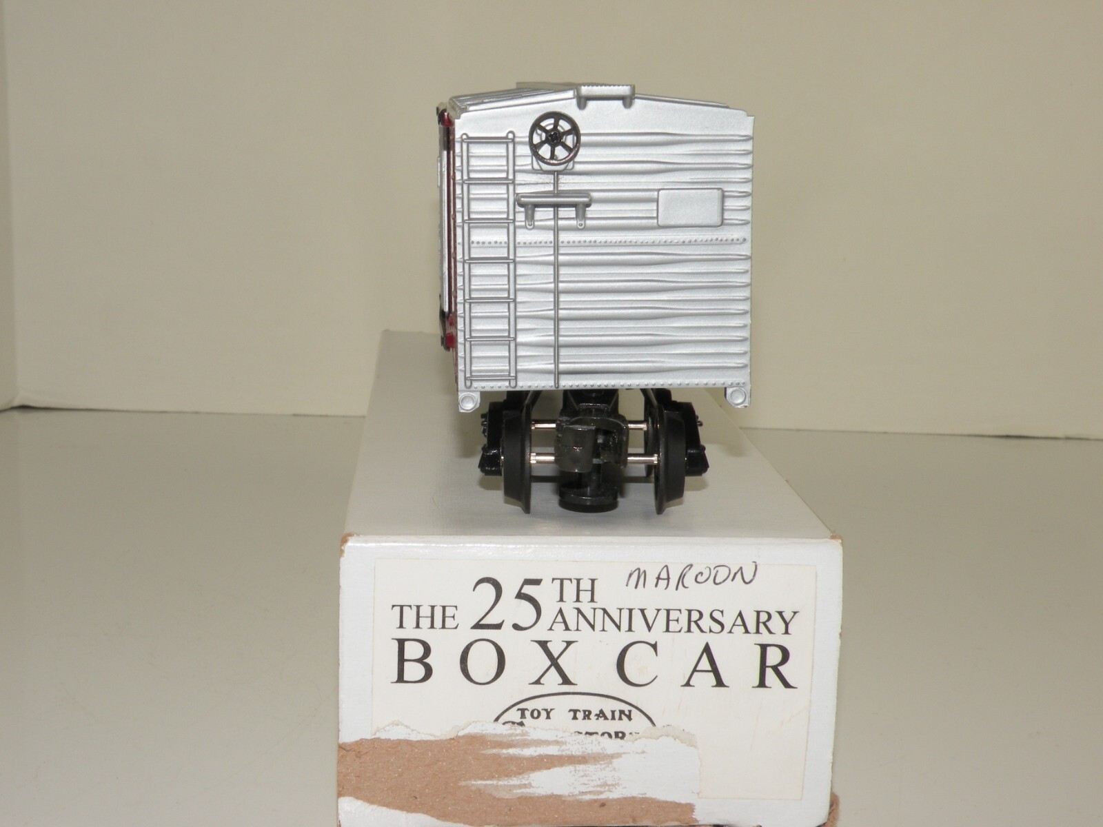 KMT Williams Toy Train Collectors Society Ltd Boxcar Maroon w/ Silver