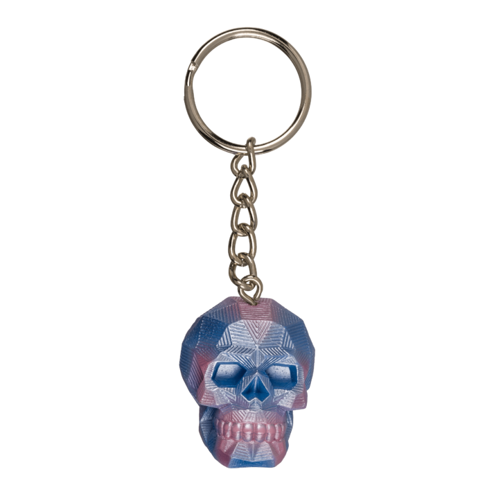 Skull Keyring Metallic Novelty Metal Key Chain 3D 4 Designs Gothic