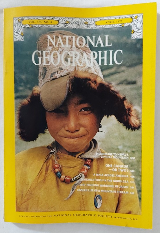 NATIONAL GEOGRAPHIC MAGAZINE April 1977, Vol 151 No. 4, Quebec, Nepal, North Sea