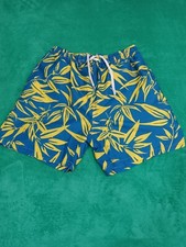 Castaways Men's Mesh Lined Shorts Hawaiian Tropical Swim Trunks size large