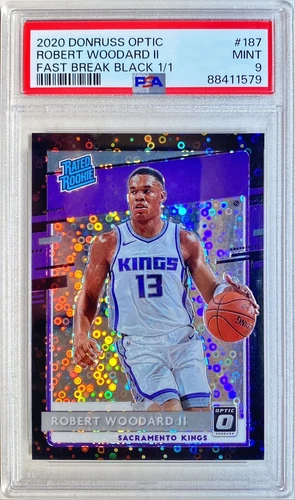 2020 Panini Donruss Optic Robert Woodard II Rated RC Fast Break Black 1/1 PSA 9