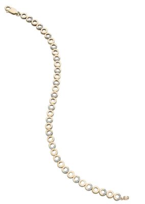 Limited Edition Designer - Elements - 9ct Gold Circle & Diamond Bracelet GB454