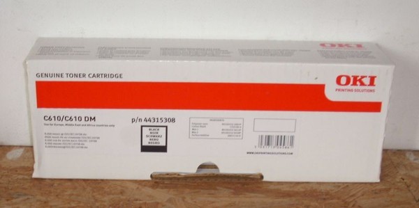 Original Oki 44315308 Toner Black FüR C610 C610DM Ovp A-image
