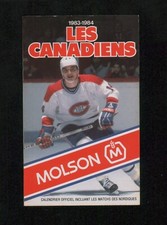 1983-84 Molson NHL Montreal Canadiens Schedule in French w/ M. Tremblay (302527)