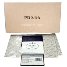 PRADA Empty Textured Box + Saffiano Collectible Certificate Of Authenticity Card