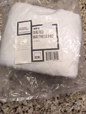 OCM Twin XL Quilted Mattress Pad White  39" x 80"  NEW FREE SHIPPING