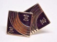 Vintage, Fleur de lis Goldtone Cufflinks, W/Gift Box 