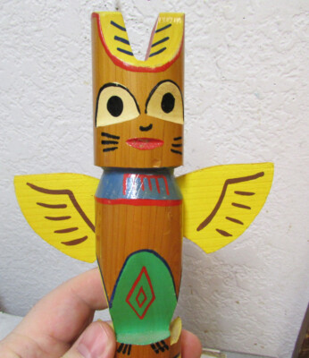 Hand made Totem Pole from Ohio, made by Native Americans, Fun