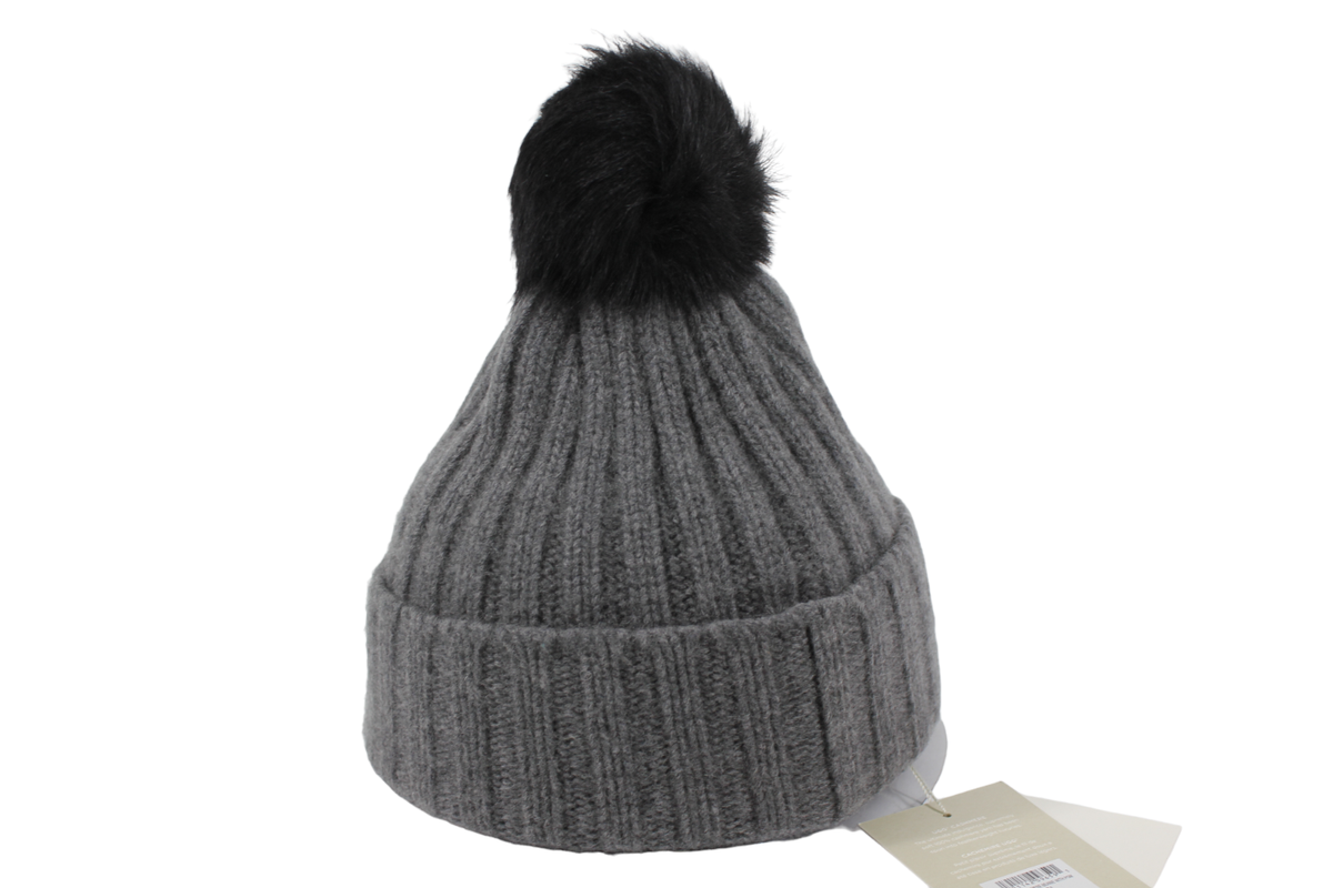 Women’s UGG 100% CASHMERE SHIMMER POM BEANIE Ugg Cable Knit Pure Cashmere Beanie With Detachable Pom Pom  main image 2