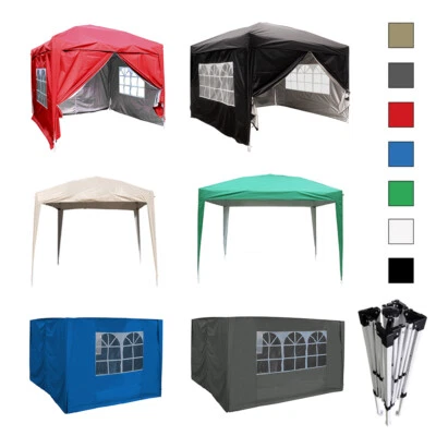 Pop Up Gazebo Side Panels Top Cover Outdoor Garden Marquee Party Wedding Tent