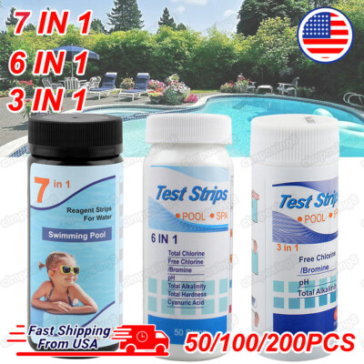 200 PCS Chlorine Dip Test Strips Swimming Pool Water SPA Hot Tub PH Tester Paper