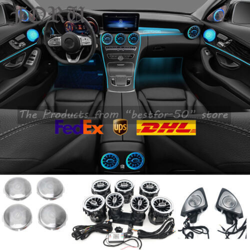 For Mercedes W205 C300 C63 Interior Accessories Ambient Light Air Vent Speaker - Picture 1 of 12